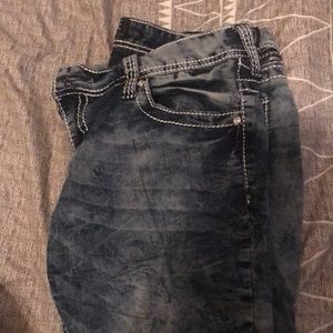 Acid wash stretchy jeans